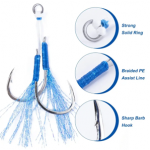 Blue Reflective Tassel Assist Hooks